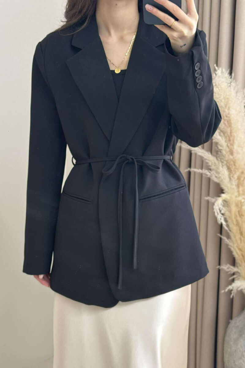 ONE COLOR LACING WOMEN JACKET BLACK/ E ZEZE - 3