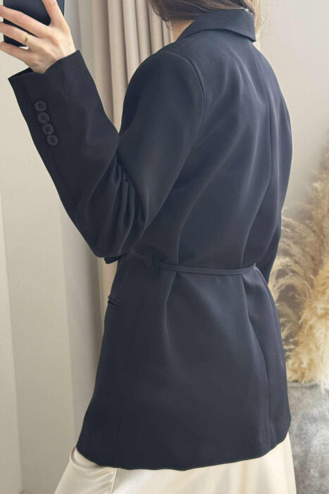 ONE COLOR LACING WOMEN JACKET BLACK/ E ZEZE - 4