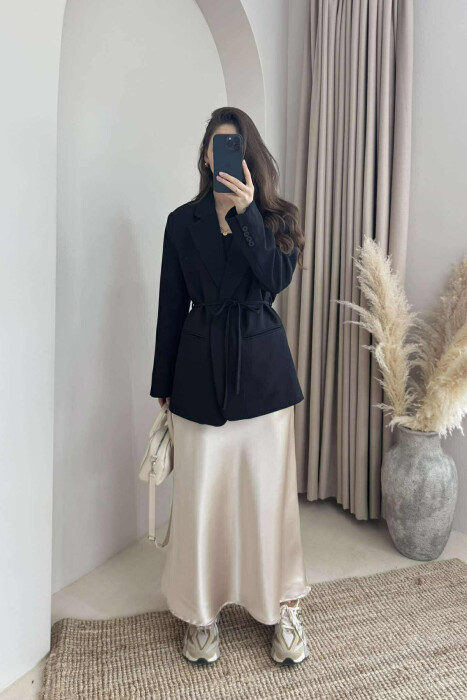 ONE COLOR LACING WOMEN JACKET BLACK/ E ZEZE - 5