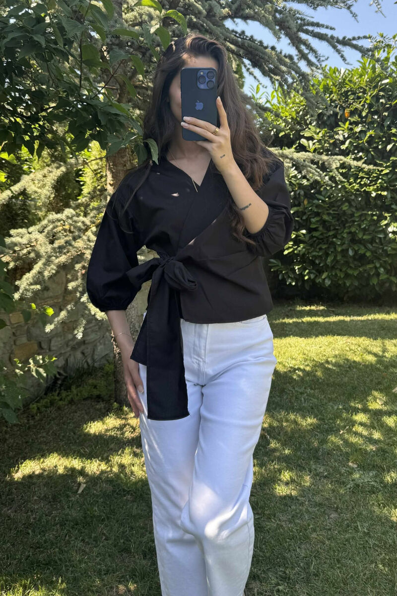 ONE COLOR LACING WOMEN SHIRT BLACK/ E ZEZE - 11