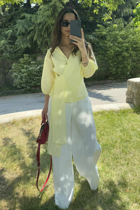 ONE COLOR LACING WOMEN SHIRT YELLOW/E VERDHE - 6