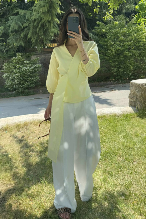 ONE COLOR LACING WOMEN SHIRT YELLOW/E VERDHE - 7