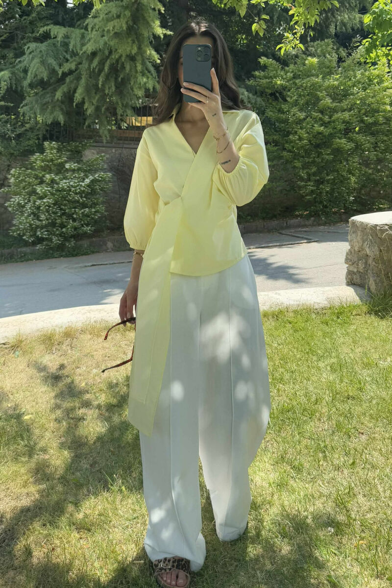 ONE COLOR LACING WOMEN SHIRT YELLOW/E VERDHE - 7