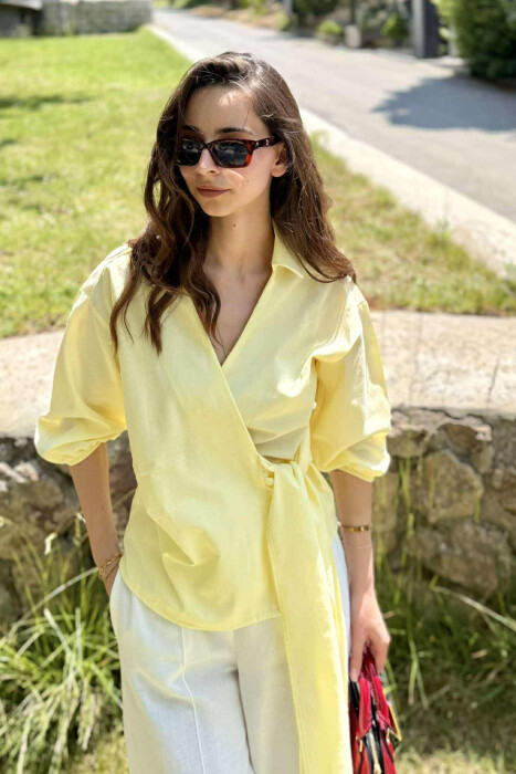 ONE COLOR LACING WOMEN SHIRT YELLOW/E VERDHE - 10