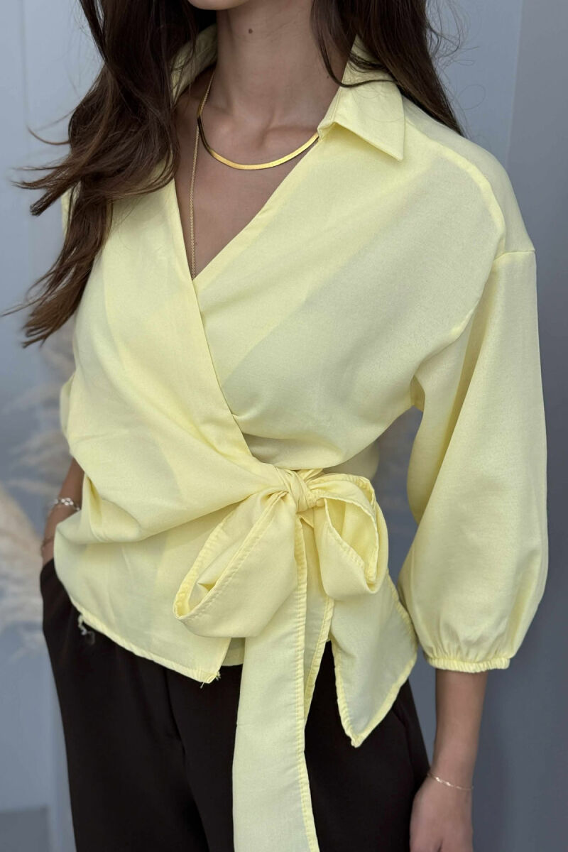 ONE COLOR LACING WOMEN SHIRT YELLOW/E VERDHE - 5
