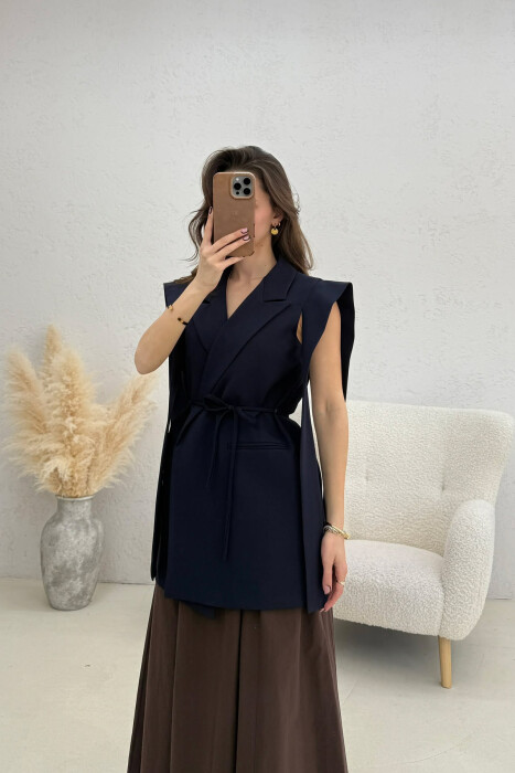 JELEK NJE NGJYRESH ME LIDHESE PER FEMRA NE NGJYRE BLU - KLAUDIO FASHION