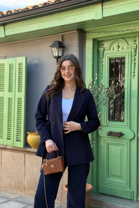 XHAKETE ME LIDHESE NE BEL PER FEMRA NE NGJYRE BLU - KLAUDIO FASHION