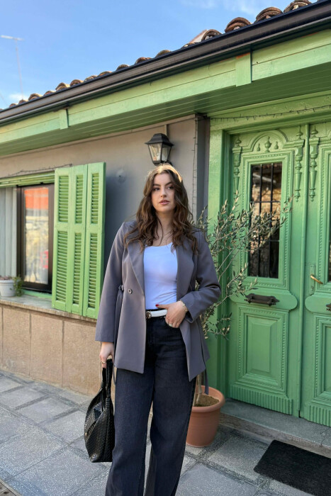 XHAKETE ME LIDHESE NE BEL PER FEMRA NE NGJYRE GRI TE ERRET - KLAUDIO FASHION