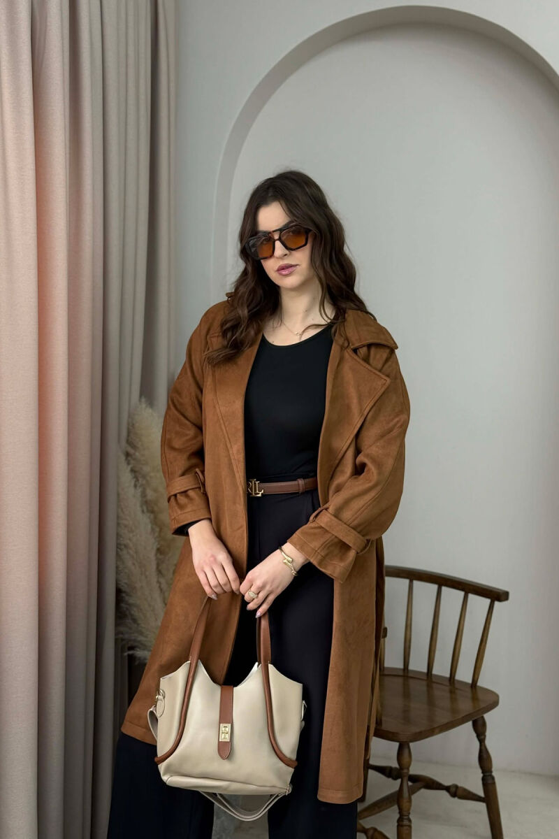 ONE COLOR LEATHER SIMPLE WOMEN BAG BEIGE/BEZHE - 3