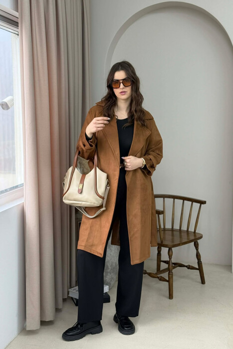 ONE COLOR LEATHER SIMPLE WOMEN BAG BEIGE/BEZHE - 8