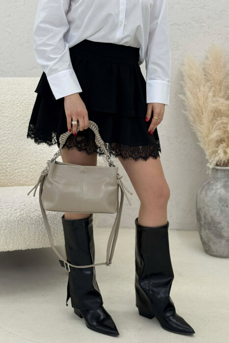 ÇANTE NJE NGJYERSHE LEKURE PER FEMRA NE NGJYRE BEZHE - KLAUDIO FASHION