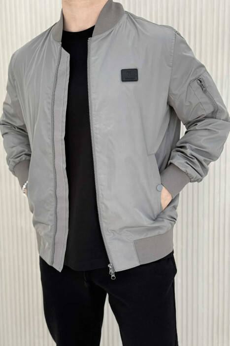 ONE COLOR LIGHT BOMBER MEN JACKET GREY/GRI 