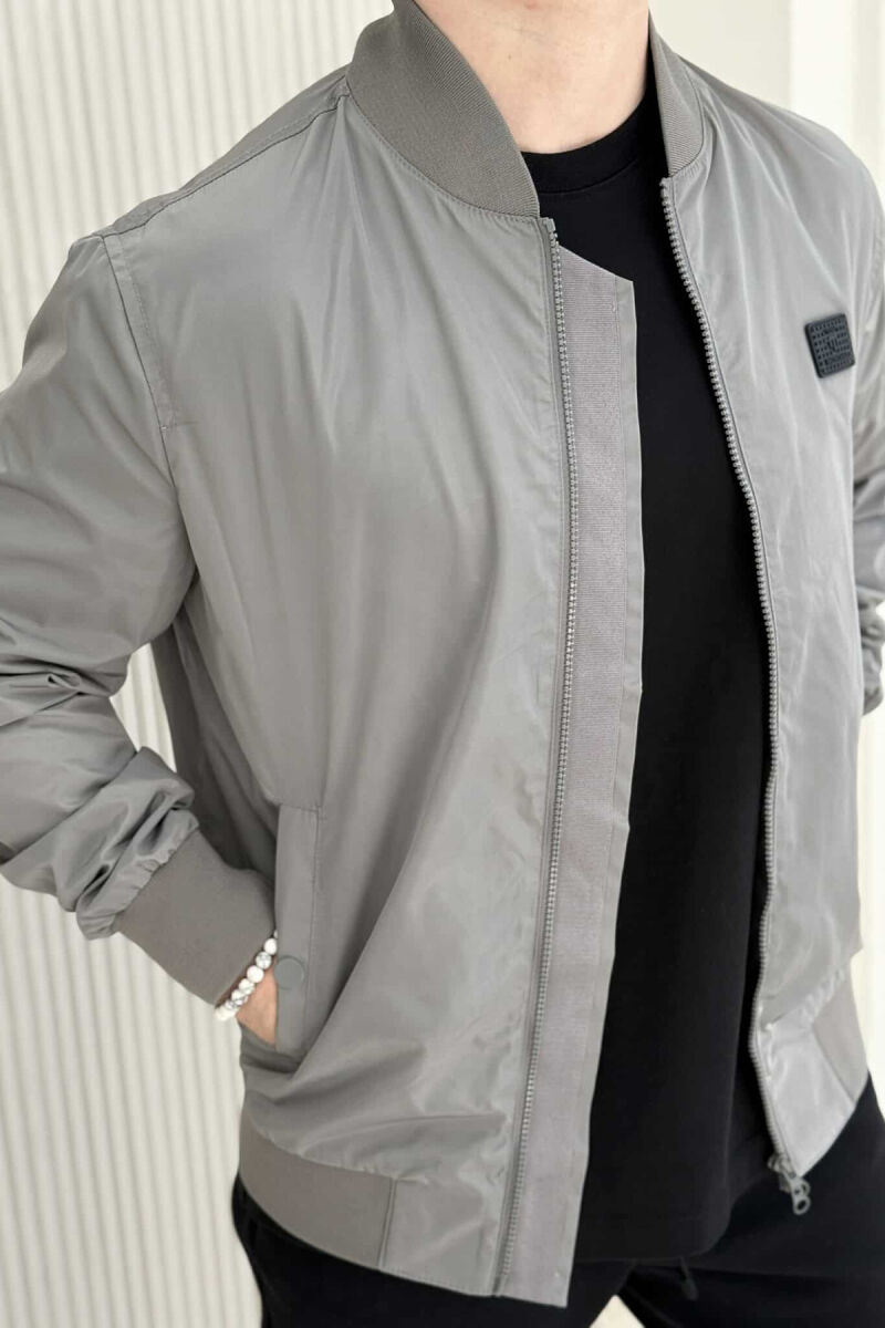 ONE COLOR LIGHT BOMBER MEN JACKET GREY/GRI - 2