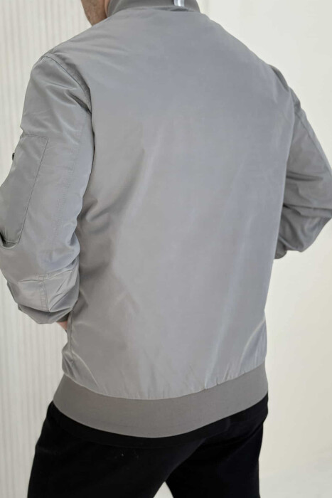 ONE COLOR LIGHT BOMBER MEN JACKET GREY/GRI - 4