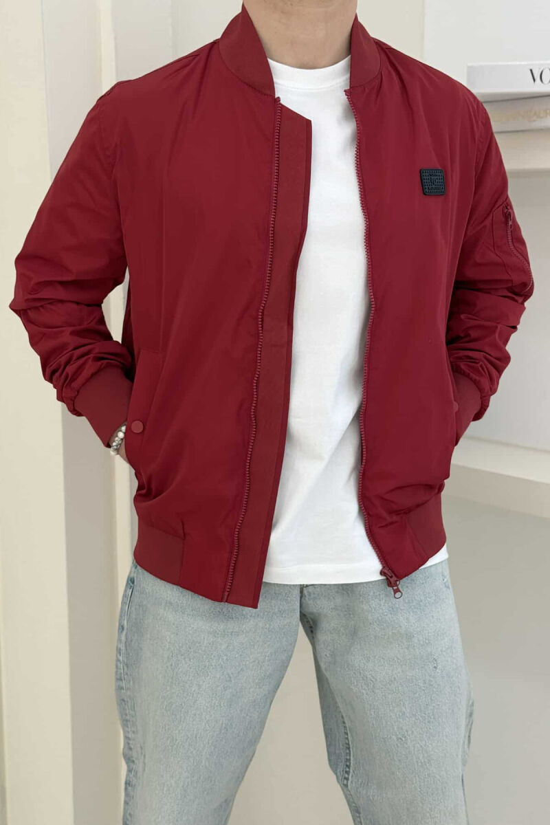 ONE COLOR LIGHT BOMBER MEN JACKET RED/E KUQE - 1