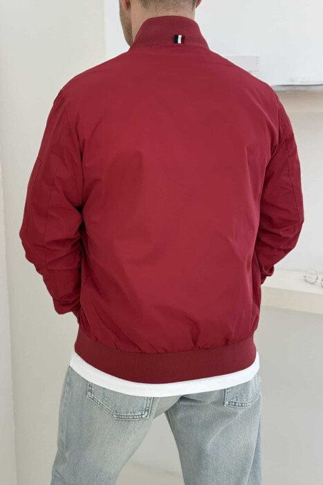 ONE COLOR LIGHT BOMBER MEN JACKET RED/E KUQE - 3