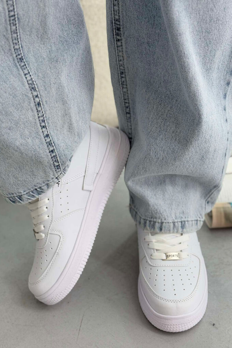 ONE COLOR LITTLE WRITTINGS WOMEN SNEAKERS WHITE-E BARDHE - 2