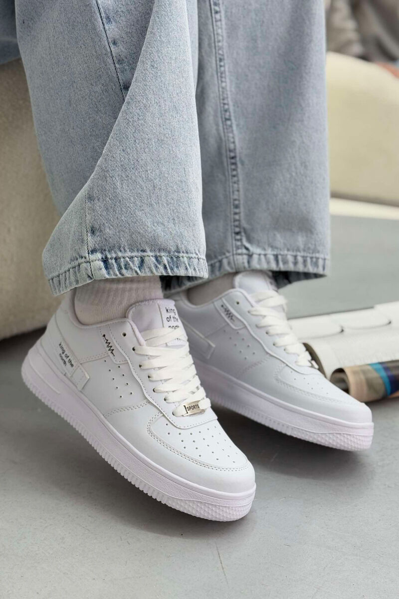 ONE COLOR LITTLE WRITTINGS WOMEN SNEAKERS WHITE-E BARDHE - 3