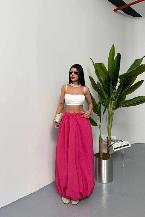 FUND I GJATË NJË NGJYRËSH ELASTIK TE BELI PËR FEMRA NË NGJYRË CIKLAMI - KLAUDIO FASHION