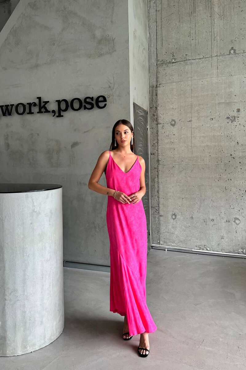 ONE COLOR LONG WOMAN DRESS PINK/ROZE - 6