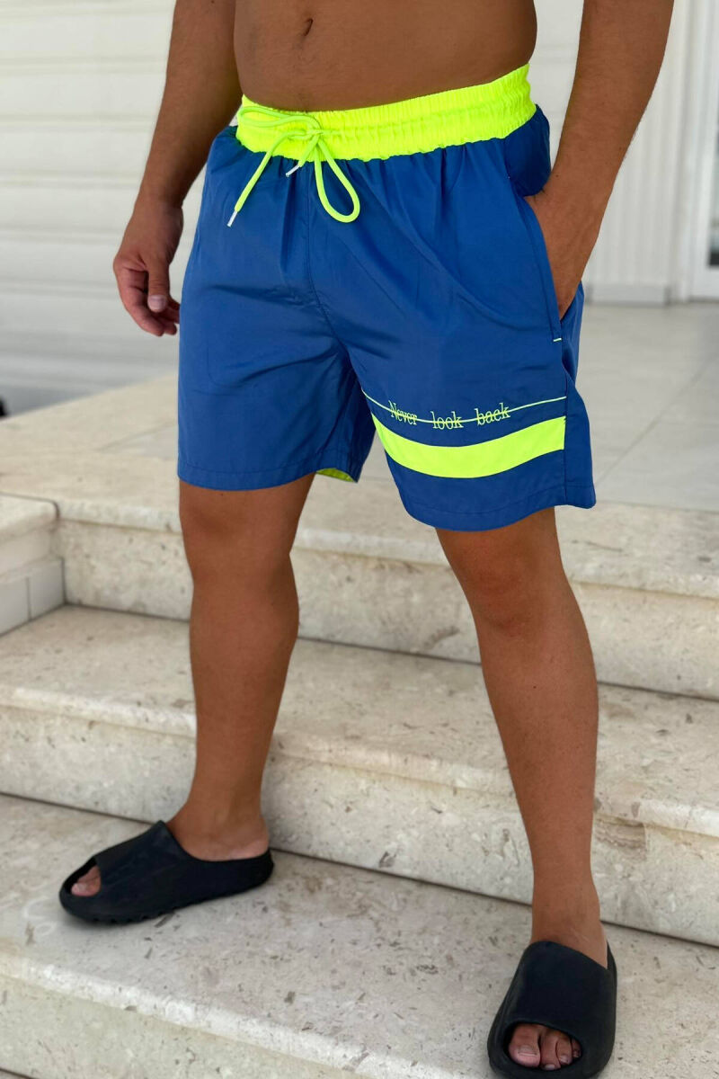 ONE COLOR MAN SWIM WEAR DARK BLUE/BEE - 2