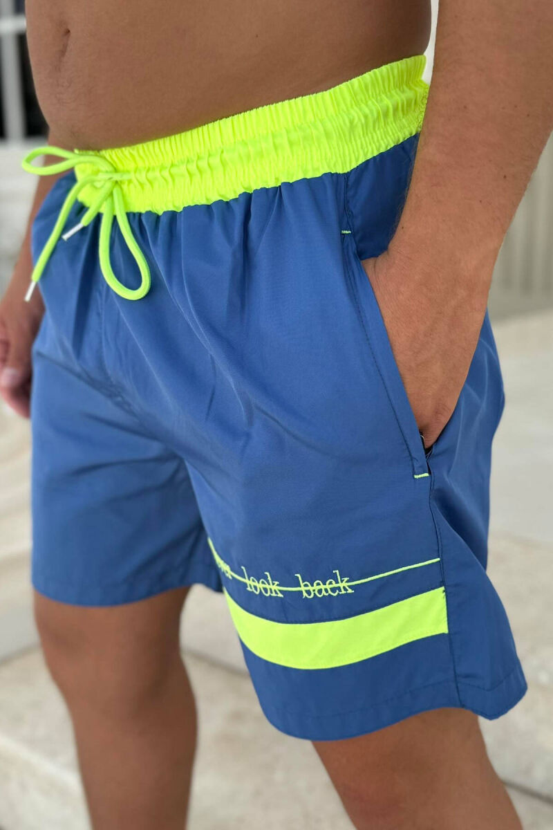 ONE COLOR MAN SWIM WEAR DARK BLUE/BEE - 3