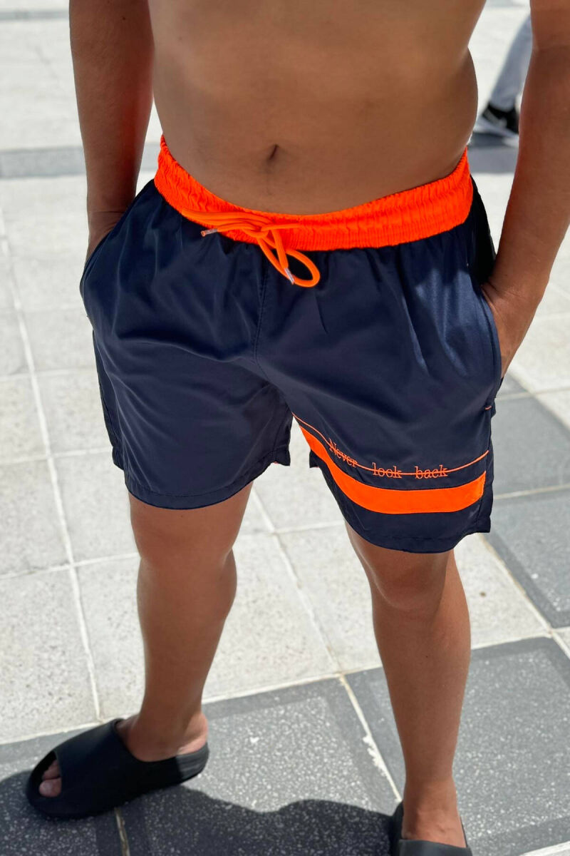 ONE COLOR MAN SWIM WEAR NAVY BLUE/BLU MARINE - 1