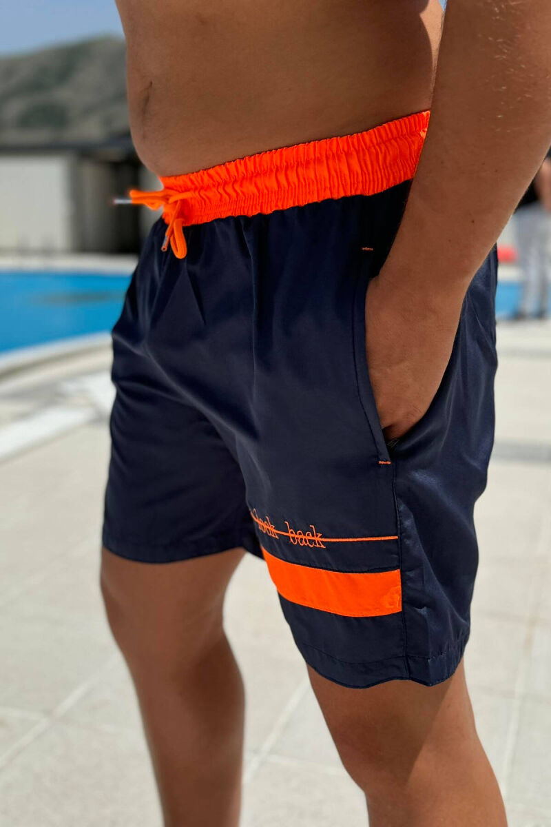 ONE COLOR MAN SWIM WEAR NAVY BLUE/BLU MARINE - 2