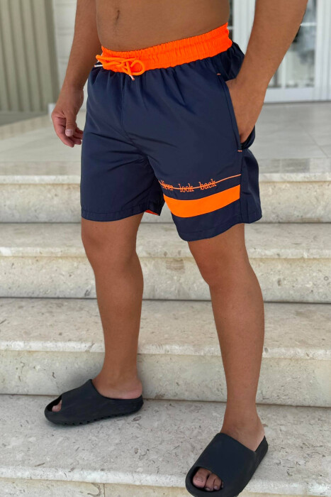 ONE COLOR MAN SWIM WEAR NAVY BLUE/BLU MARINE - 3