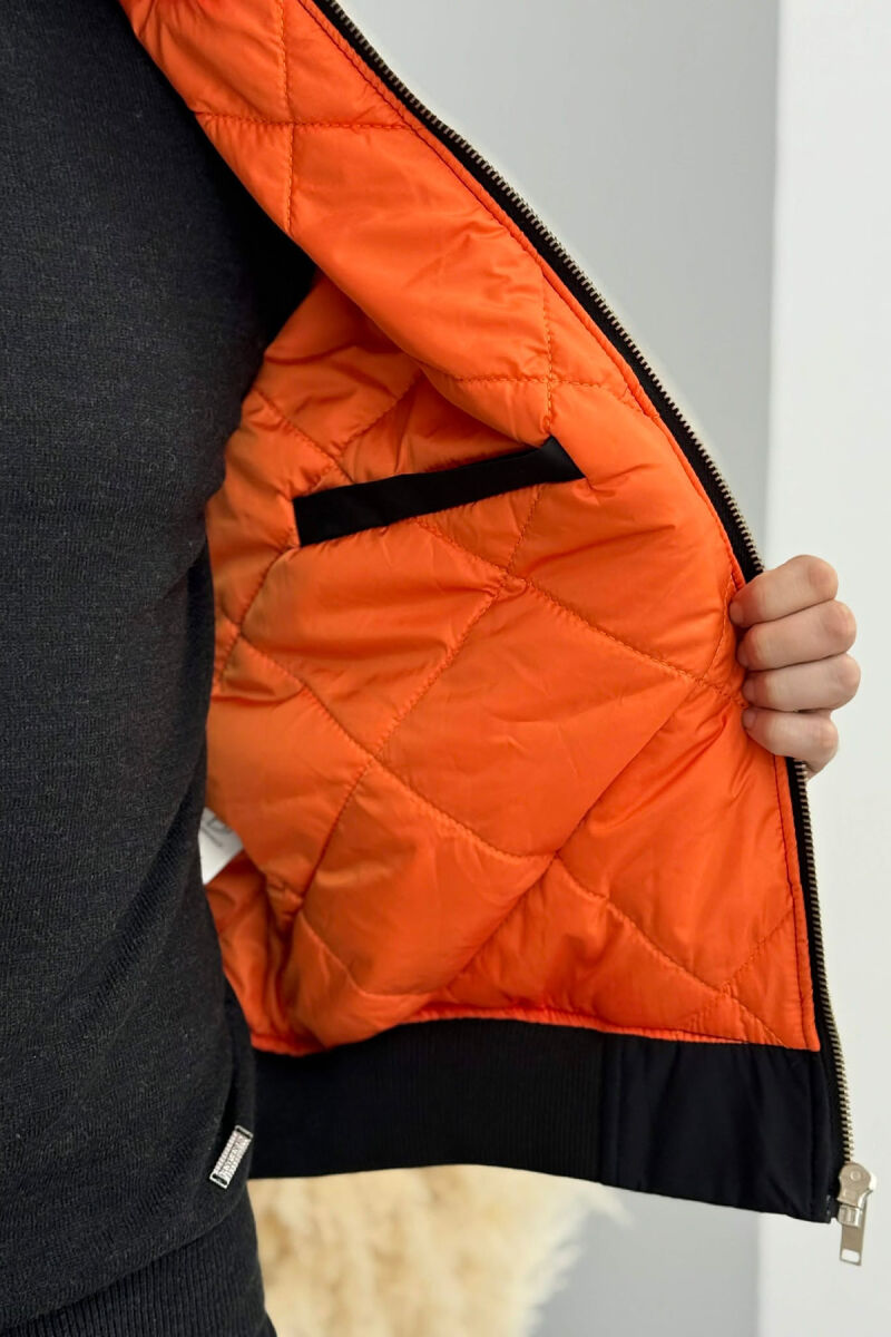 ONE COLOR MEN BOMBER JACKET BLACK/ E ZEZE - 4