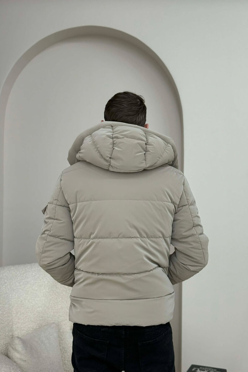 ONE COLOR MEN PUFFER JACKET BEIGE/BEZHE - 3