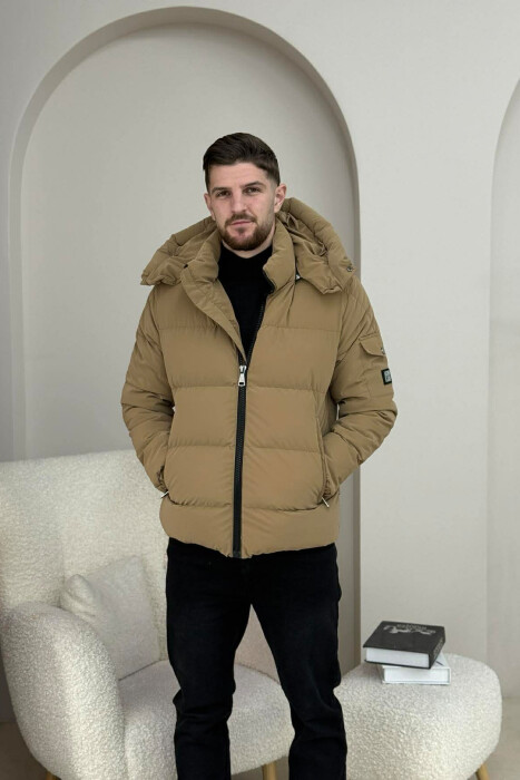 ONE COLOR MEN PUFFER JACKET BROWN/KAFE - 2