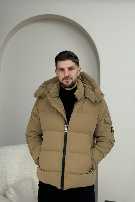 ONE COLOR MEN PUFFER JACKET BROWN/KAFE - 5