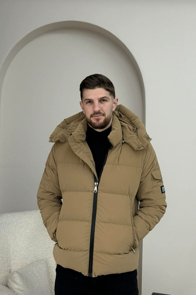 ONE COLOR MEN PUFFER JACKET BROWN/KAFE - 5