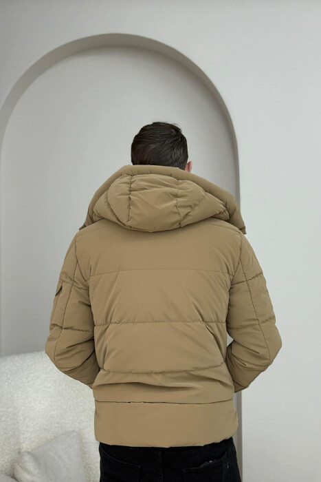 ONE COLOR MEN PUFFER JACKET BROWN/KAFE - 6