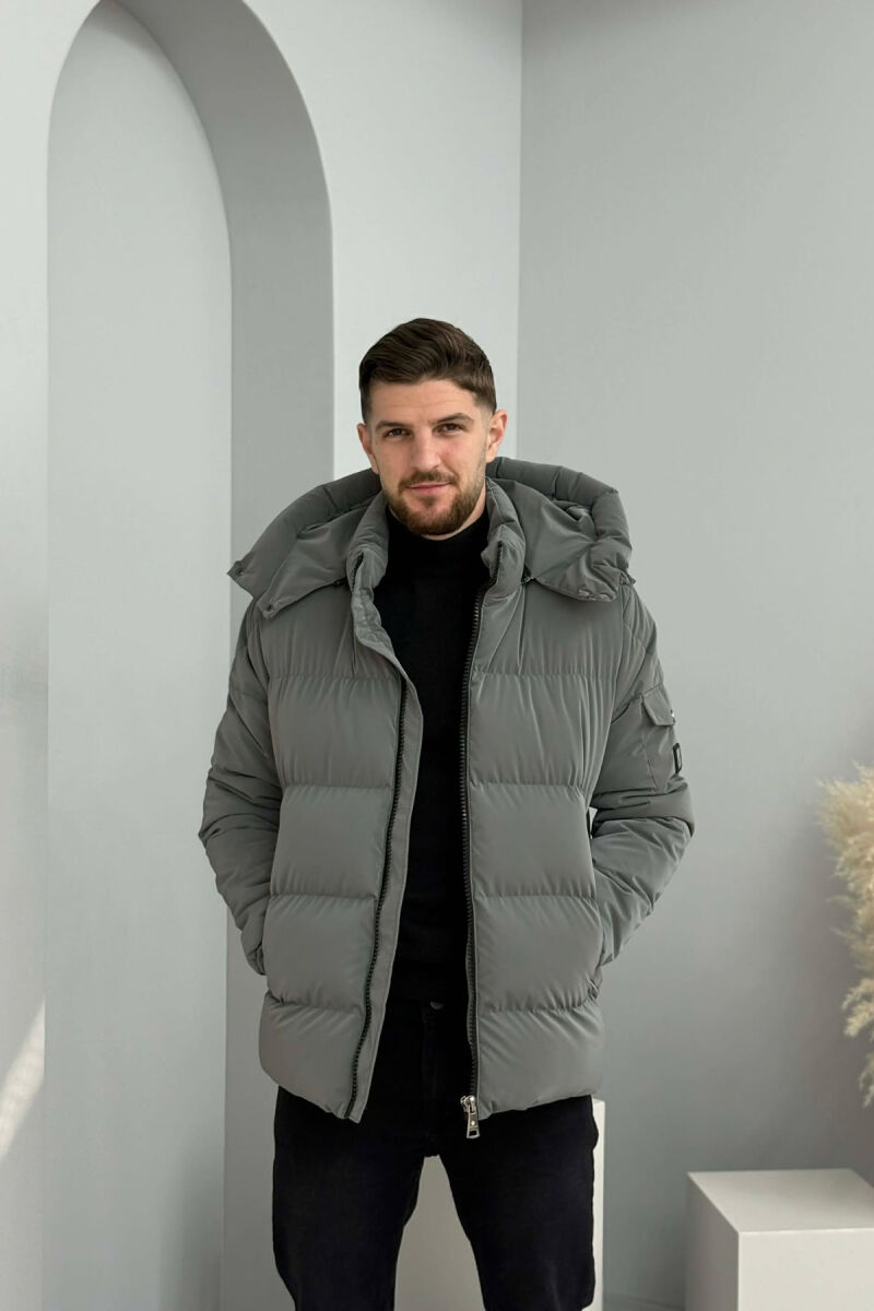 ONE COLOR MEN PUFFER JACKET GREY/GRI - 6