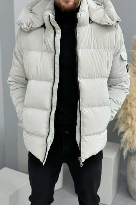 ONE COLOR MEN PUFFER JACKET LIGHT GREY/GZ 