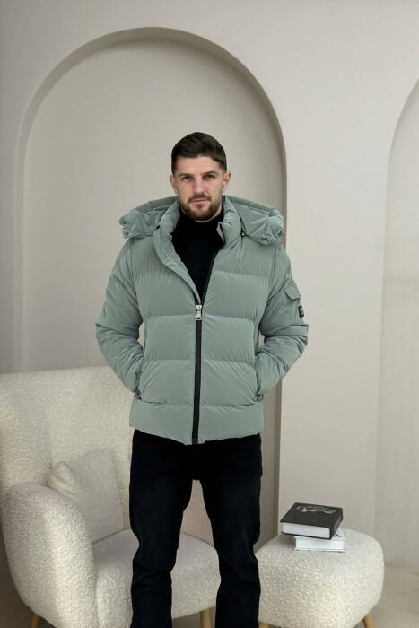 ONE COLOR MEN PUFFER JACKET MINT/MENTE - 2