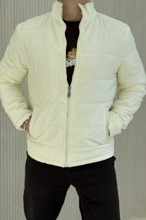 ONE COLOR MEN PUFFER JACKET CREAM/KREM - 10
