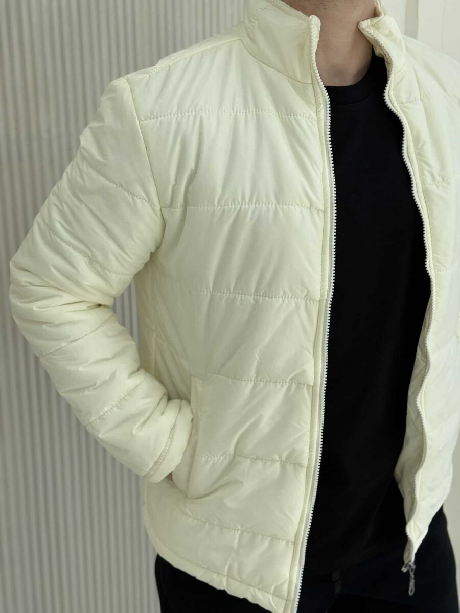 ONE COLOR MEN PUFFER JACKET CREAM/KREM - 5