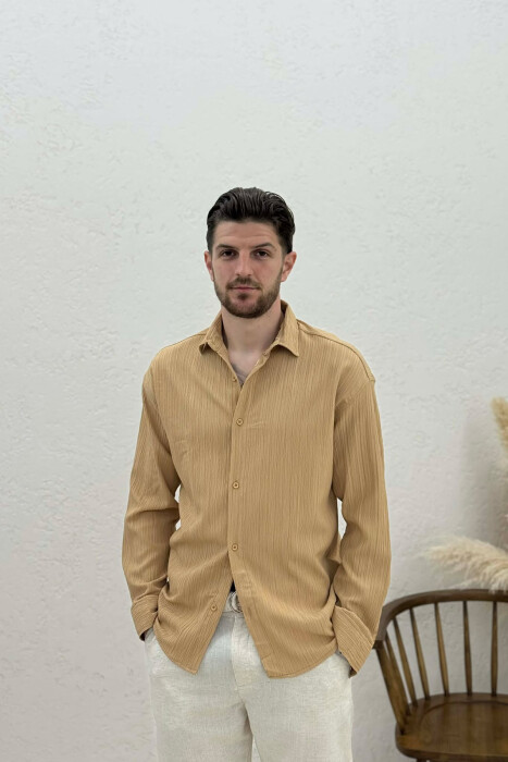 ONE COLOR MEN SHIRT BEIGE/BEZHE 