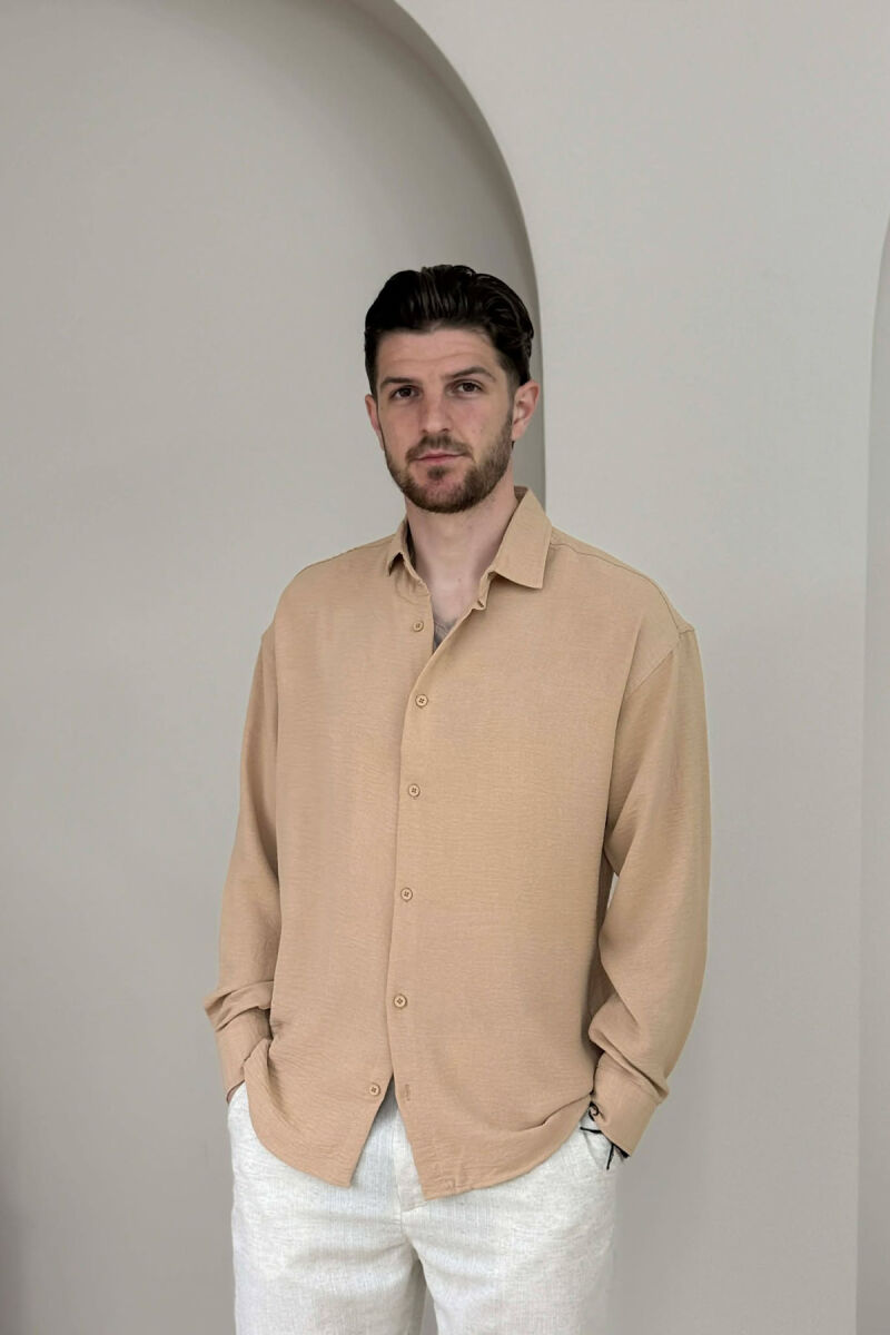 ONE COLOR MEN SHIRT BEIGE/BEZHE - 1