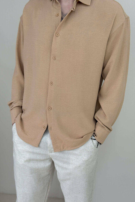 ONE COLOR MEN SHIRT BEIGE/BEZHE - 2
