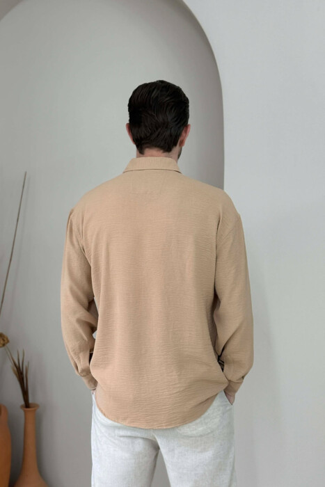 ONE COLOR MEN SHIRT BEIGE/BEZHE - 4