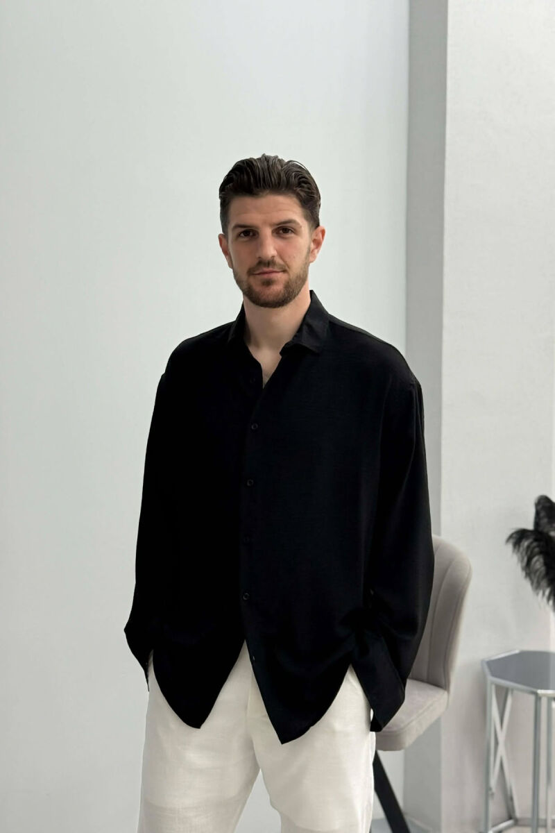 ONE COLOR MEN SHIRT BLACK/ E ZEZE - 1