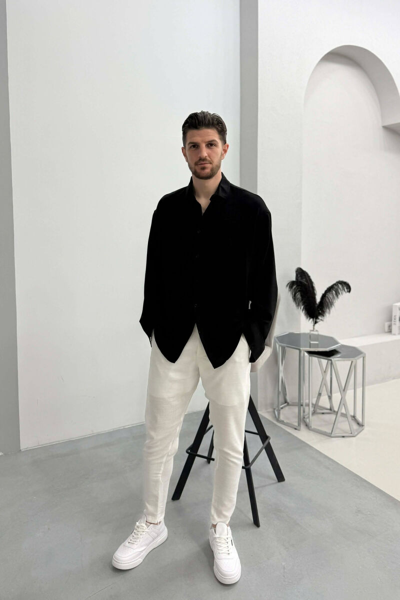 ONE COLOR MEN SHIRT BLACK/ E ZEZE - 2