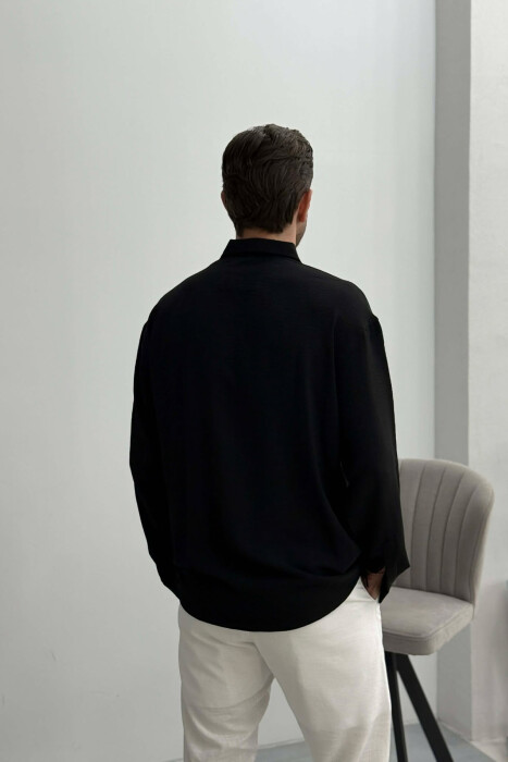 ONE COLOR MEN SHIRT BLACK/ E ZEZE - 4