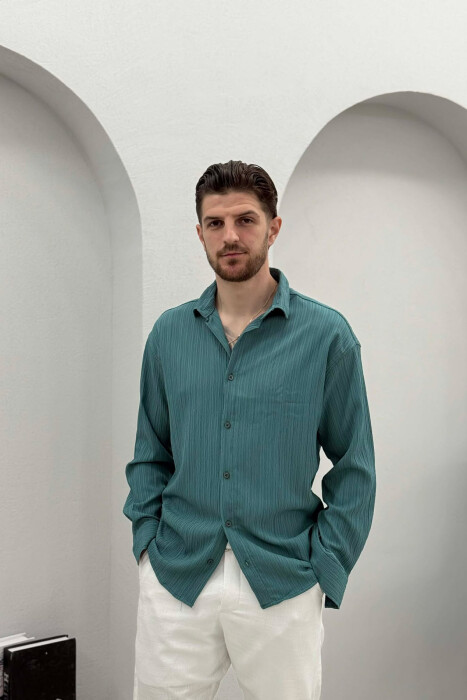 ONE COLOR MEN SHIRT BLUE STONE/GK - 1