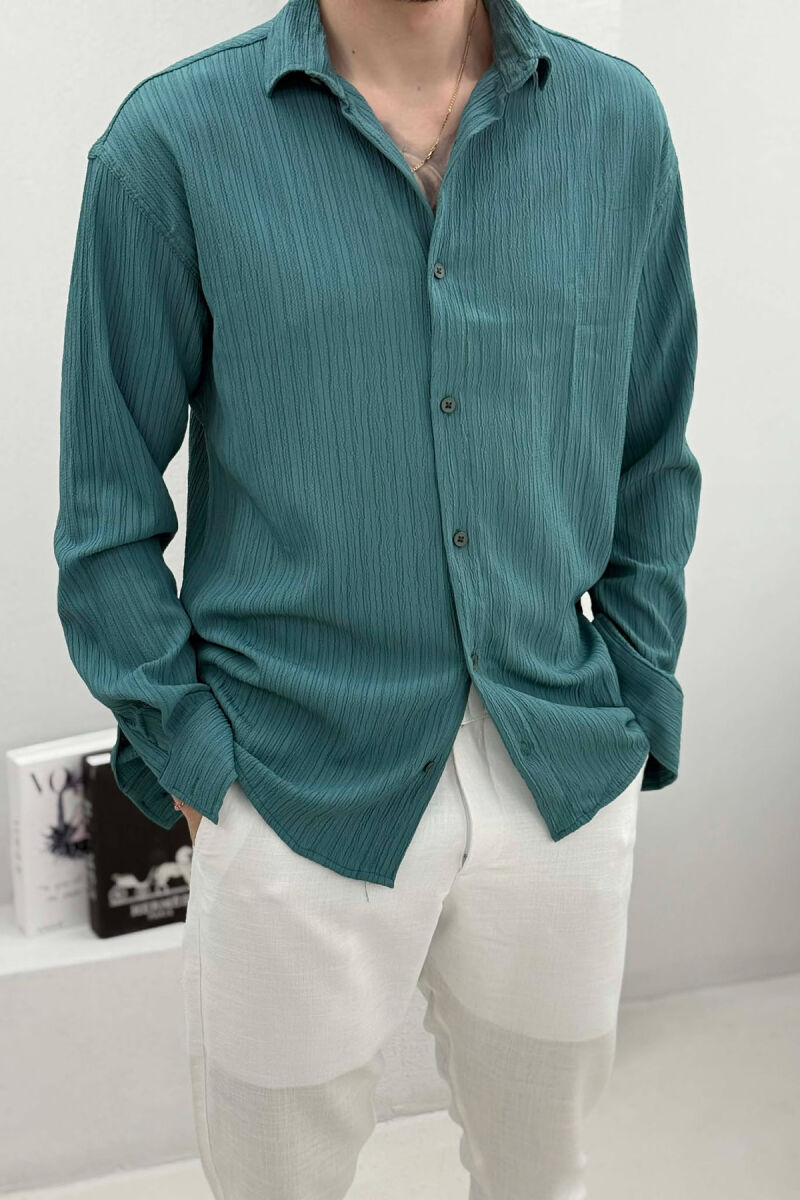 ONE COLOR MEN SHIRT BLUE STONE/GK - 2