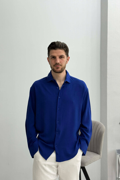 ONE COLOR MEN SHIRT BLUE/BLU 